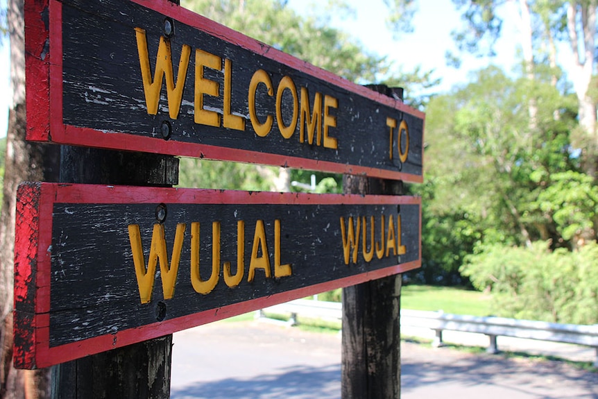 Welcome to Wujal Wujal sign in the Cape York Peninsula community in far north Queensland.