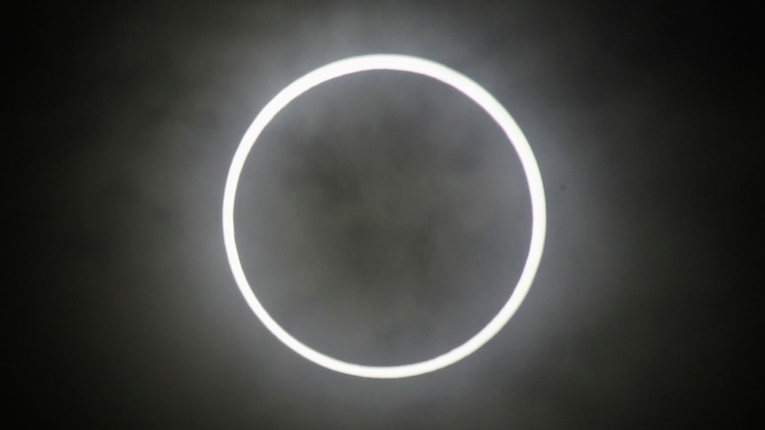 An annular eclipse is seen in Tokyo May 21, 2012, as the sun and moon align over the earth.