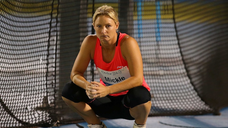 Australian women's javelin thrower Kim Mickle