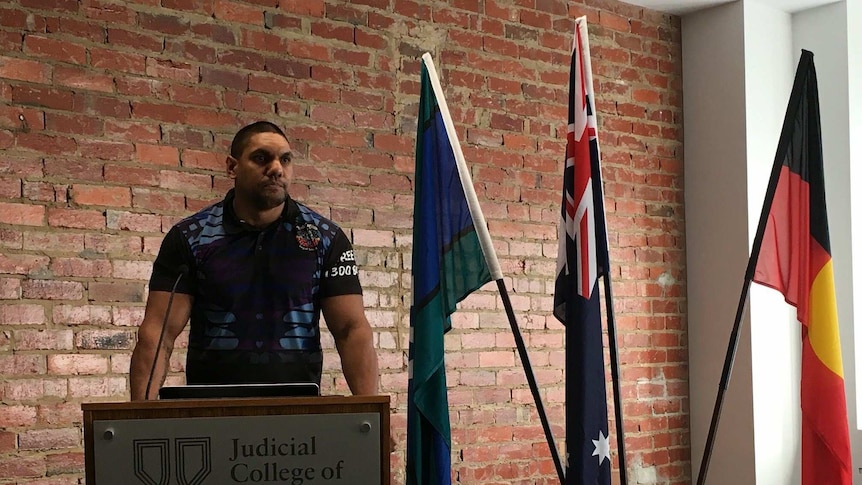 Luke Edwards, speaking to the Judicial College of Victoria