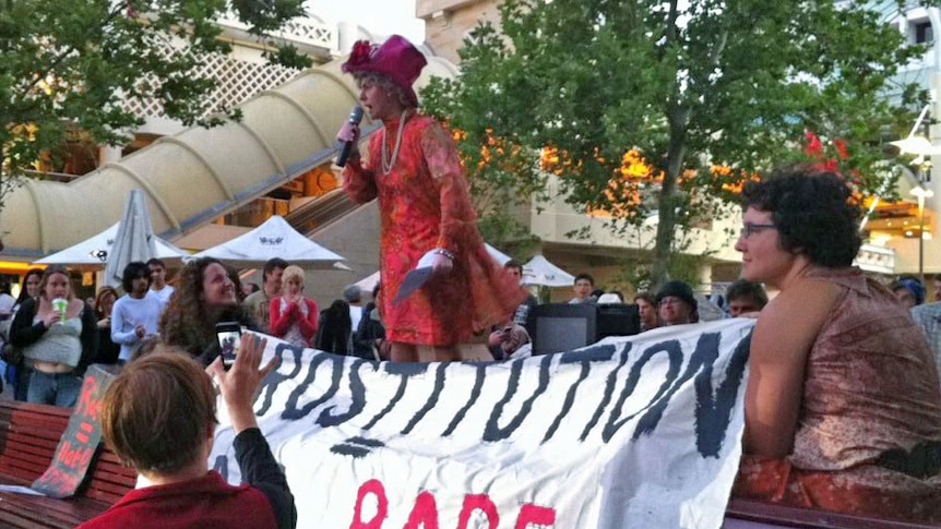 Reclaim the Night makes its point at the protest