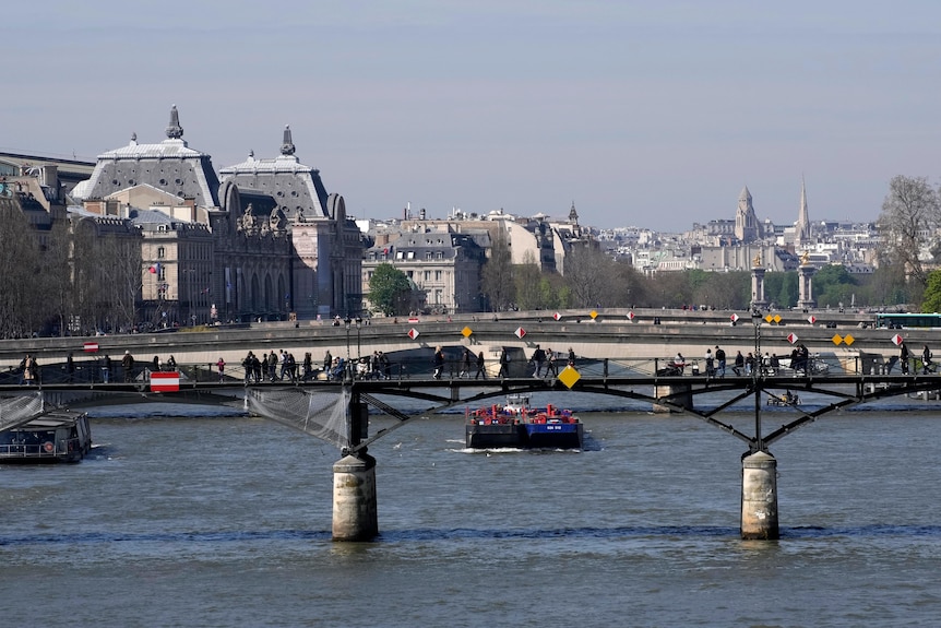 A view of a bridge on the River Seine.