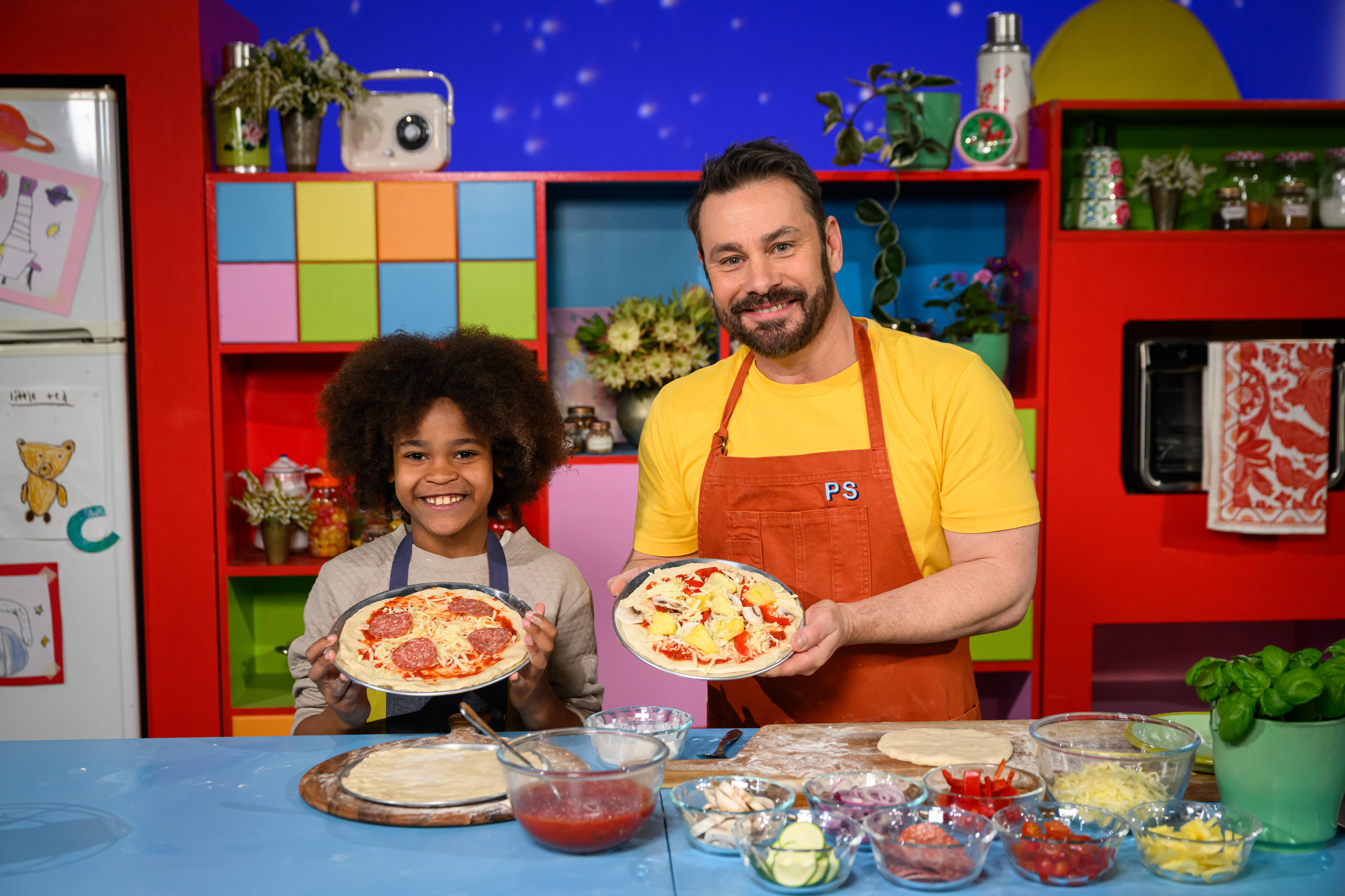 Teo & Rhys pizza making