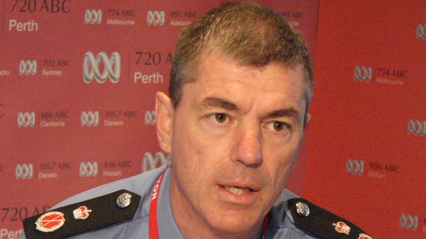 Police Commissioner, Karl O'Callaghan, in ABC studios