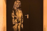 A Banksy mural at the Bataclan theatre in Paris.
