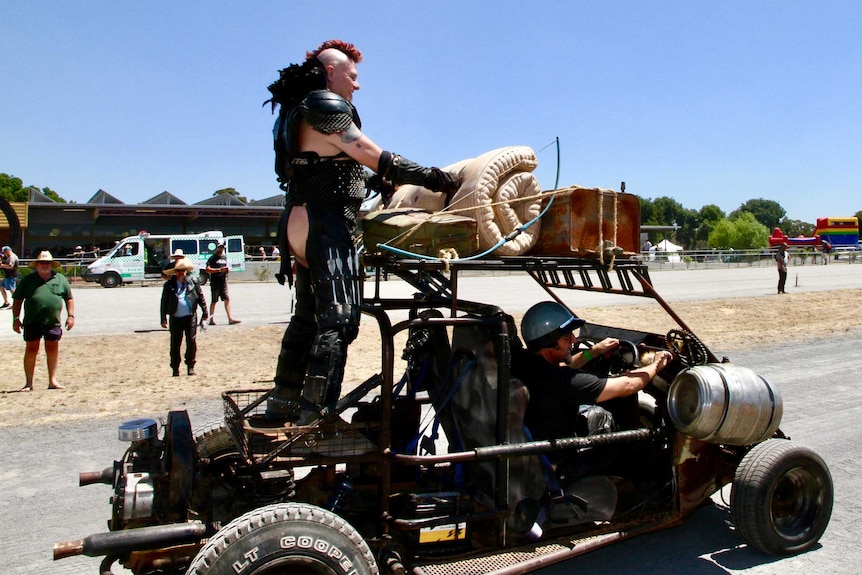 Re-enactors keep the crowds entertained