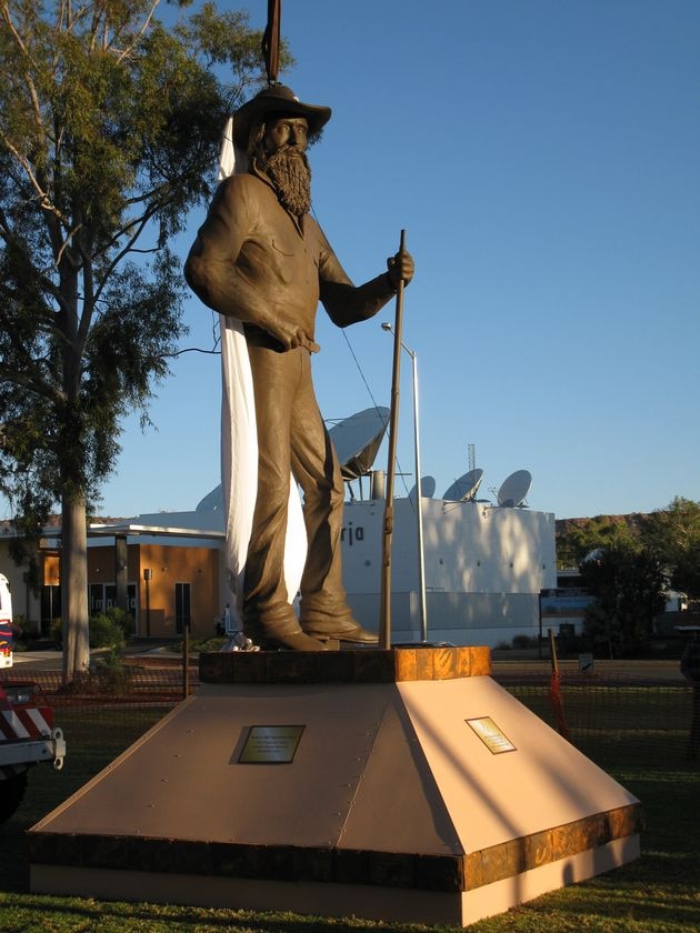 John McDouall Stuart statue in Alice Springs