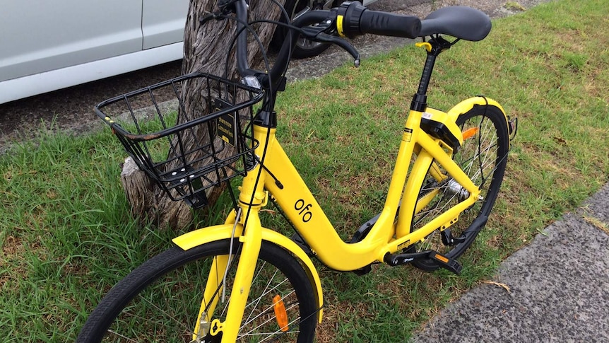 Share bike dumped on Sydney street