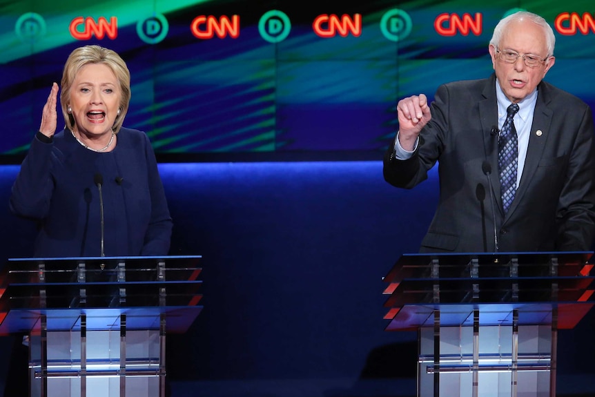 Clinton and Sanders participate in Michigan debate