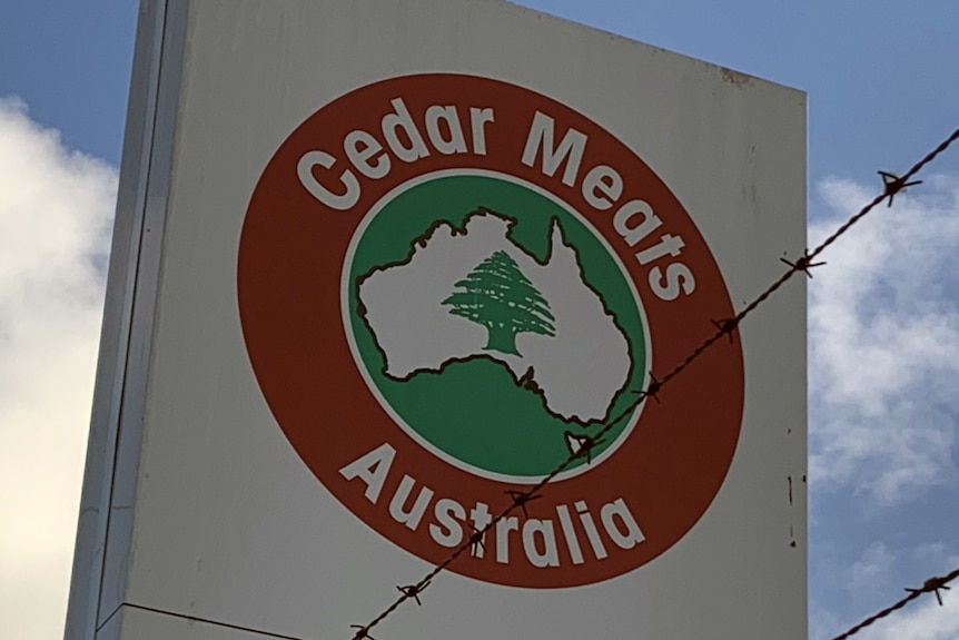 An outdoor sign which says Cedar Meats Australia.