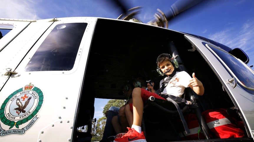 Domenic Pace in helicopter