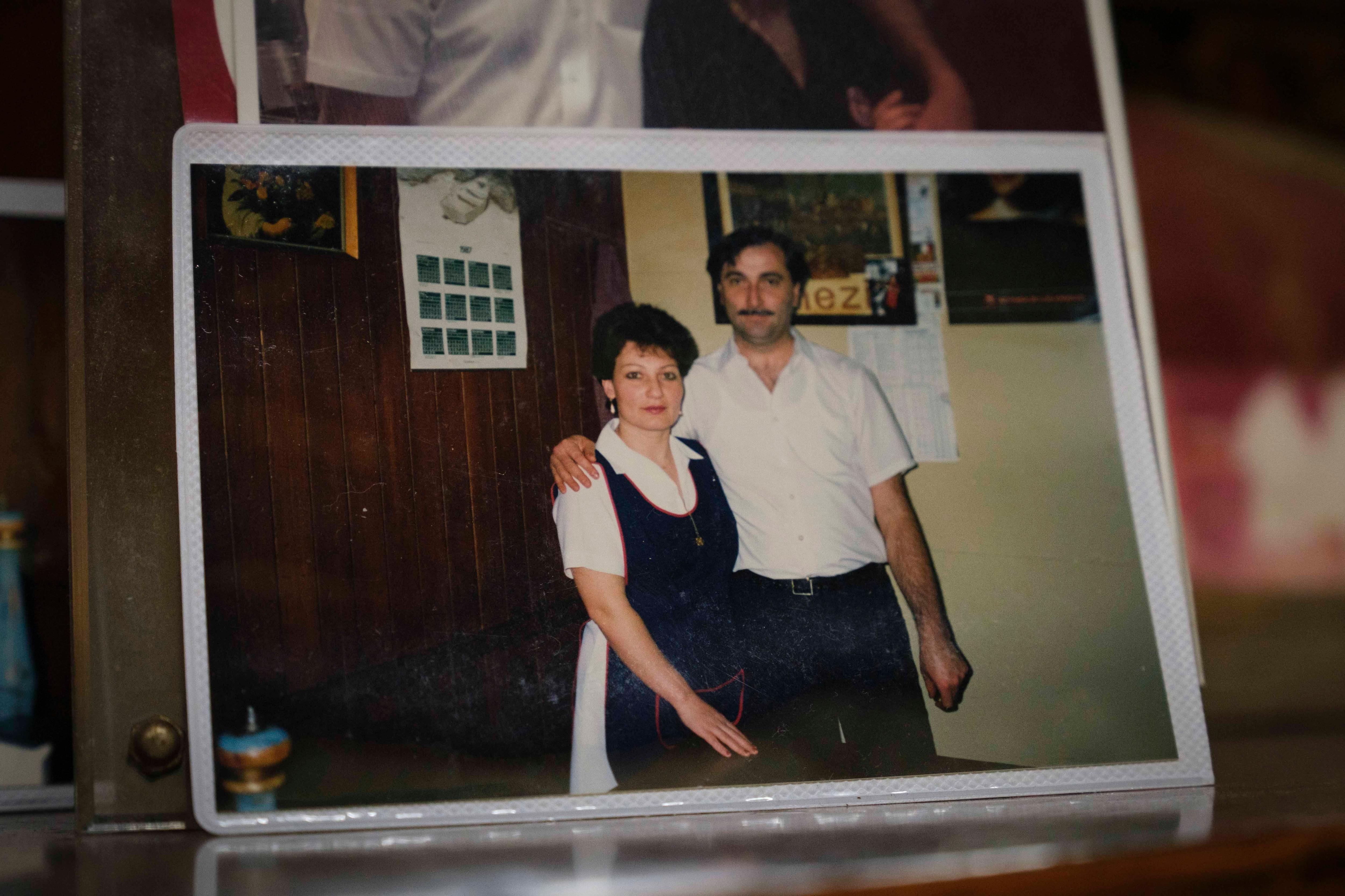 An old photograph of Rocco and his wife.