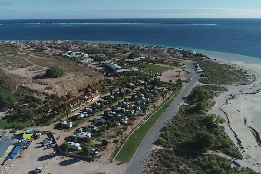 Drone footage of Coral Bay.