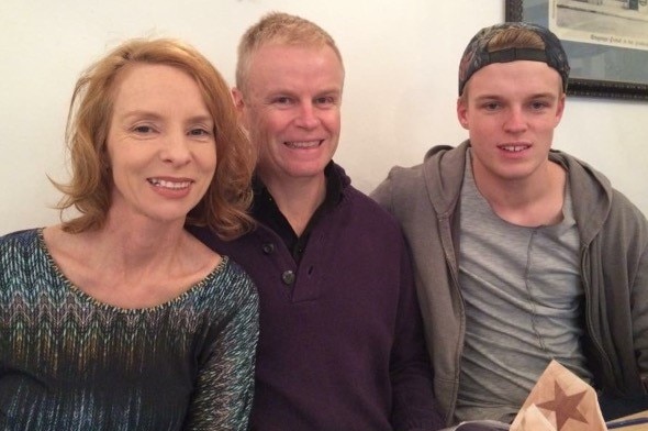 Tom Monagle with his parents
