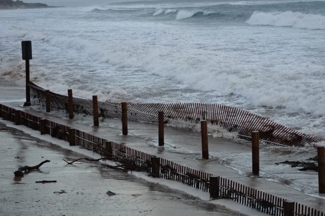 A sand wall at Inverloch