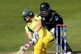 Australia's Elysse Perry slog sweeps against New Zealand