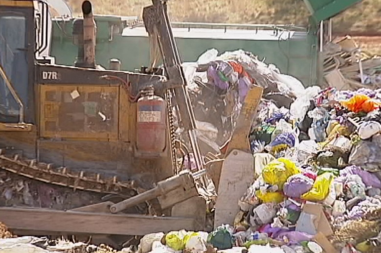 Rubbish tip, generic, tractor, rubbish, Canberra, act