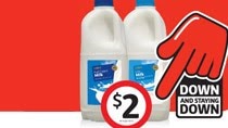 A Coles advertisement for $1 a litre milk.