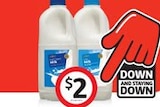 A Coles advertisement for $1 a litre milk.