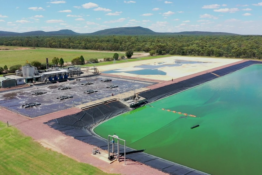 Photo of a wastewater treatment plant.