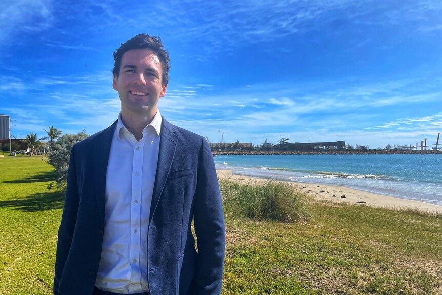 James Foley standing on the beach in Geraldton