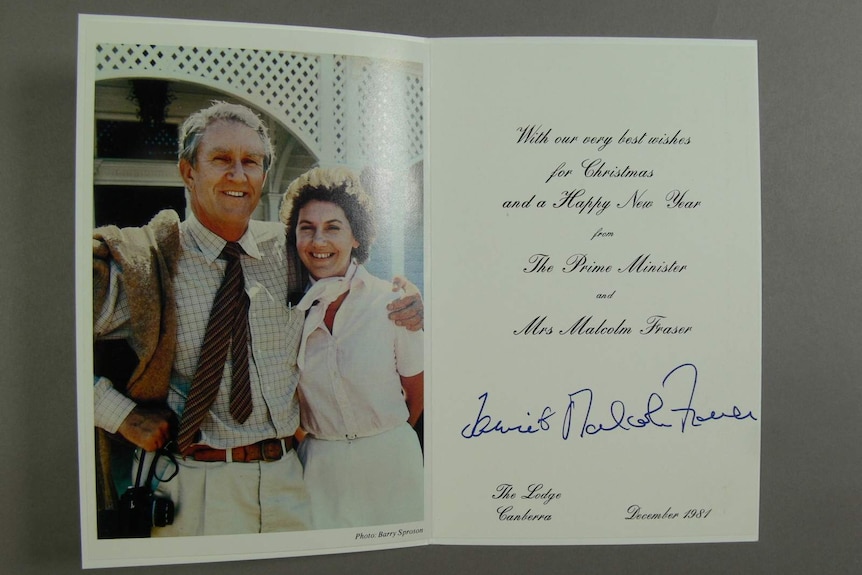 Christmas card sent by Malcolm and Tamie Fraser, 1981. Museum of Australian Democracy.