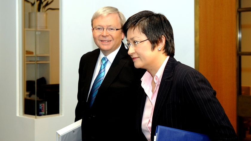 Prime Minister Kevin Rudd (left) and climate change Minister Penny Wong