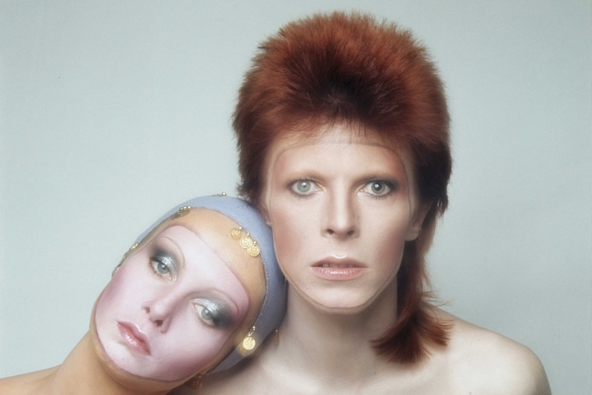David Bowie and Twiggy