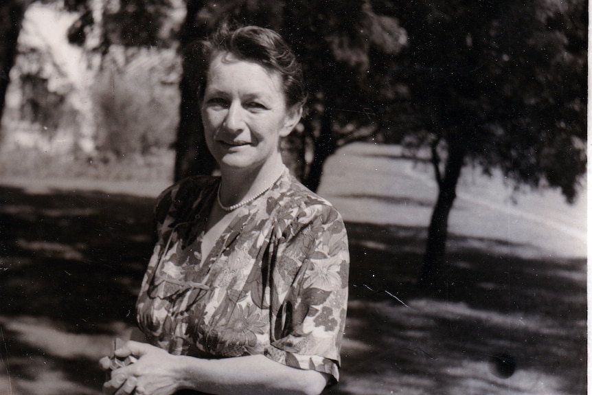 Black and white photograph of Maisie Carr in her later years.