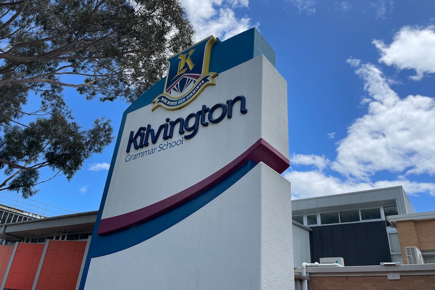 a school sign reading kilvington grammar school