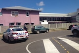 Police at the scene of a fatal stabbing at Home Hill in north Queensland.