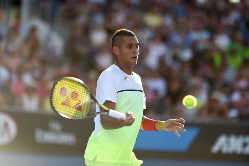 Nick Kyrgios at the Australian Open second round