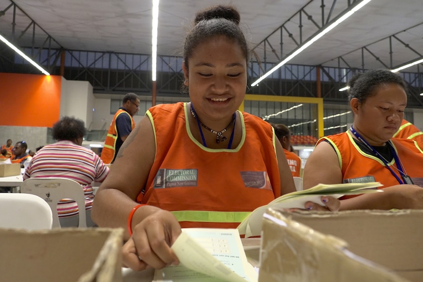 Port Moresby netball centre vote counting 1