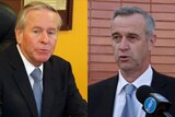 Colin Barnett (l) says he is sorry to see Mr Simpson (r) leave Cabinet.