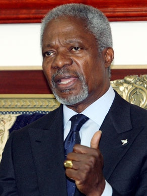 Former UN secretary-general Kofi Annan.