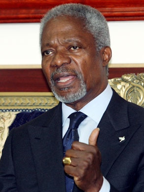 UN secretary-general Kofi Annan has arrived in Iran for talks with the government.