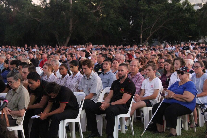 A shot of crowds in Darwin