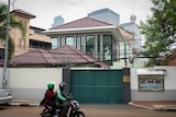A photo taken outside the North Korean embassy in Jakarta