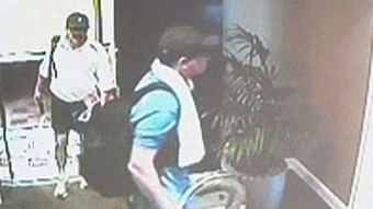 CCTV footage shows suspected Mossad hit men getting out of a lift. Police say the men, dress in tennis gear, were part of a t...