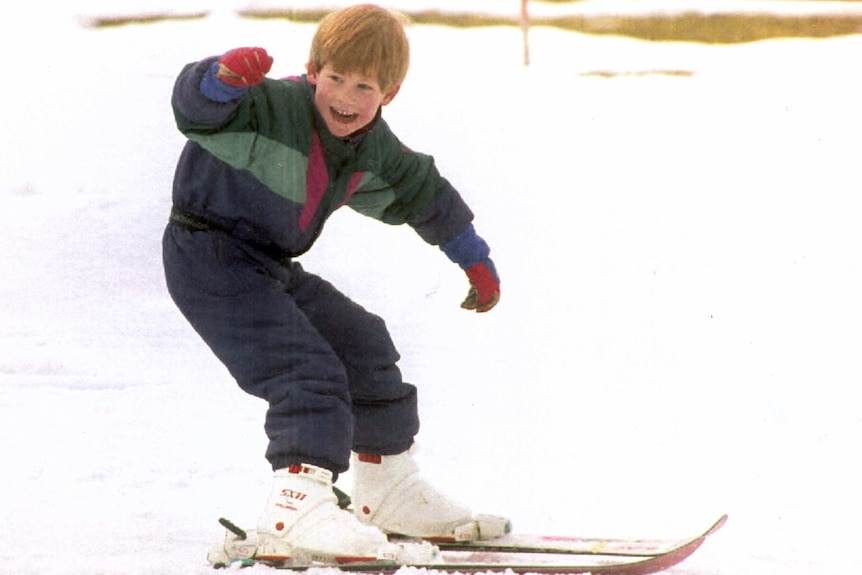 Prince Harry skiing in Switzerland