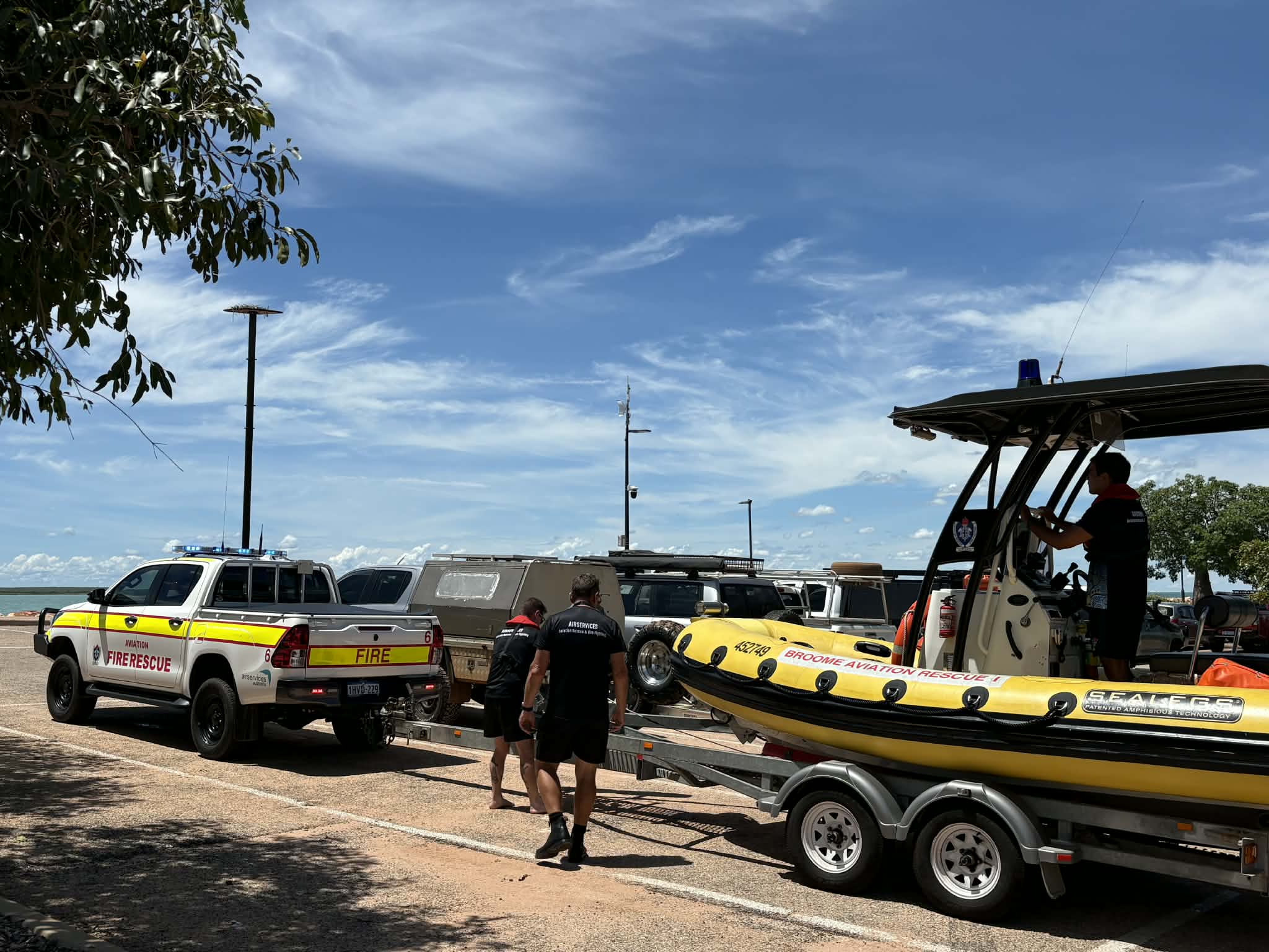 Light aircraft with seven on board crashes at Broome's Roebuck Bay
