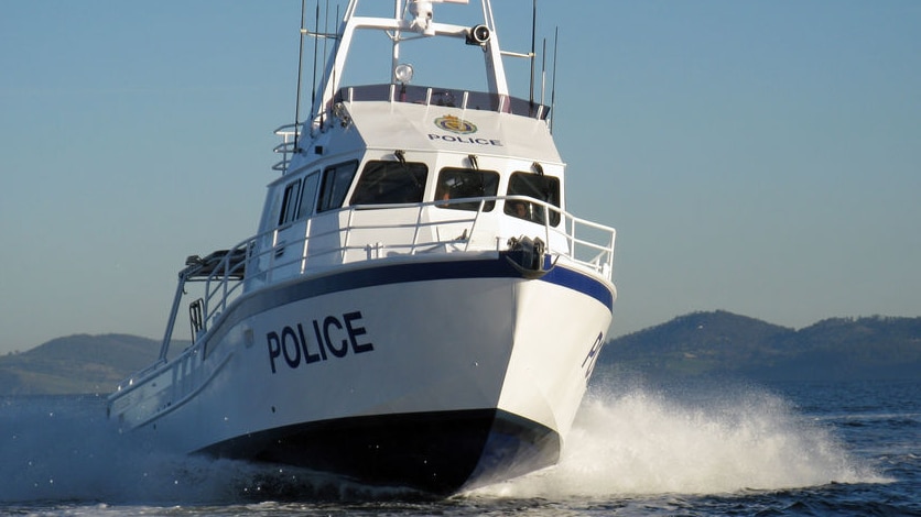 Tasmania Police boat PV Fortescue on Hobart's River Derwent