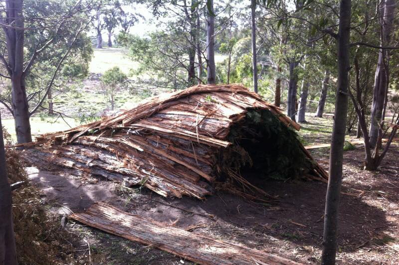 Aboriginal bark hut at Tarremah Steiner School