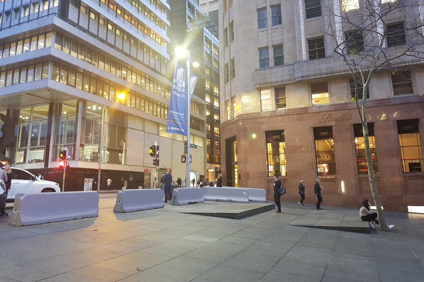 Barricades outside Lindt Cafe