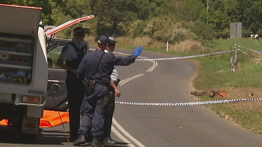 Police have spent the day examining the roadside where the body was discovered.