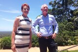 One Nation Party leader Pauline Hanson and former LNP MP Steve Dickson at a presser