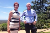One Nation Party Senator leader Pauline Hanson and former LNP MP Steve Dickson at a presser