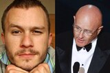 Composite image of Heath Ledger (left) and his father Kim Ledger (right).