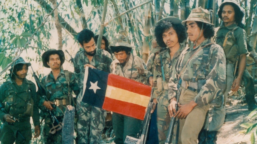 Xanana Gusmao and resistance fighters