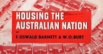 Cover of the 1942 book Housing the Australian Nation by Barnett and Burt